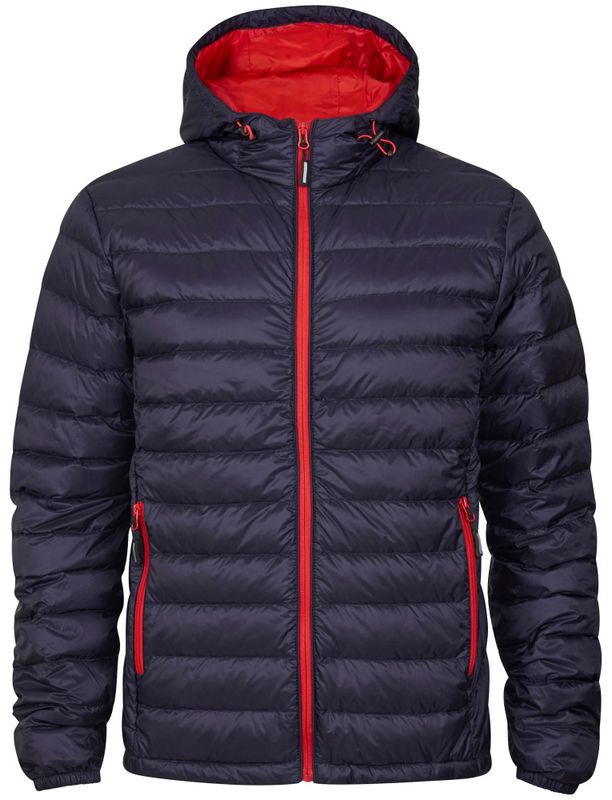Superlight Down Hood Jacket/Marine/Rød